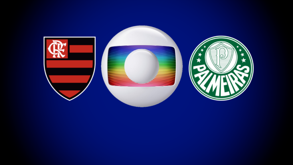 Globo exibe Flamengo x Palmeiras para todo o Brasil, menos CE e RS neste domingo (30) - Arte: Blog do Allan Simon